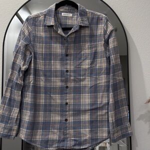 PacSun Gray and Cream Plaid Casual Shirt
